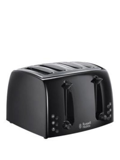 Russell Hobbs 21651 Textures 4-Slice Toaster - Black Russell Hobbs 21651 Textures 4-Slice Toaster - Black